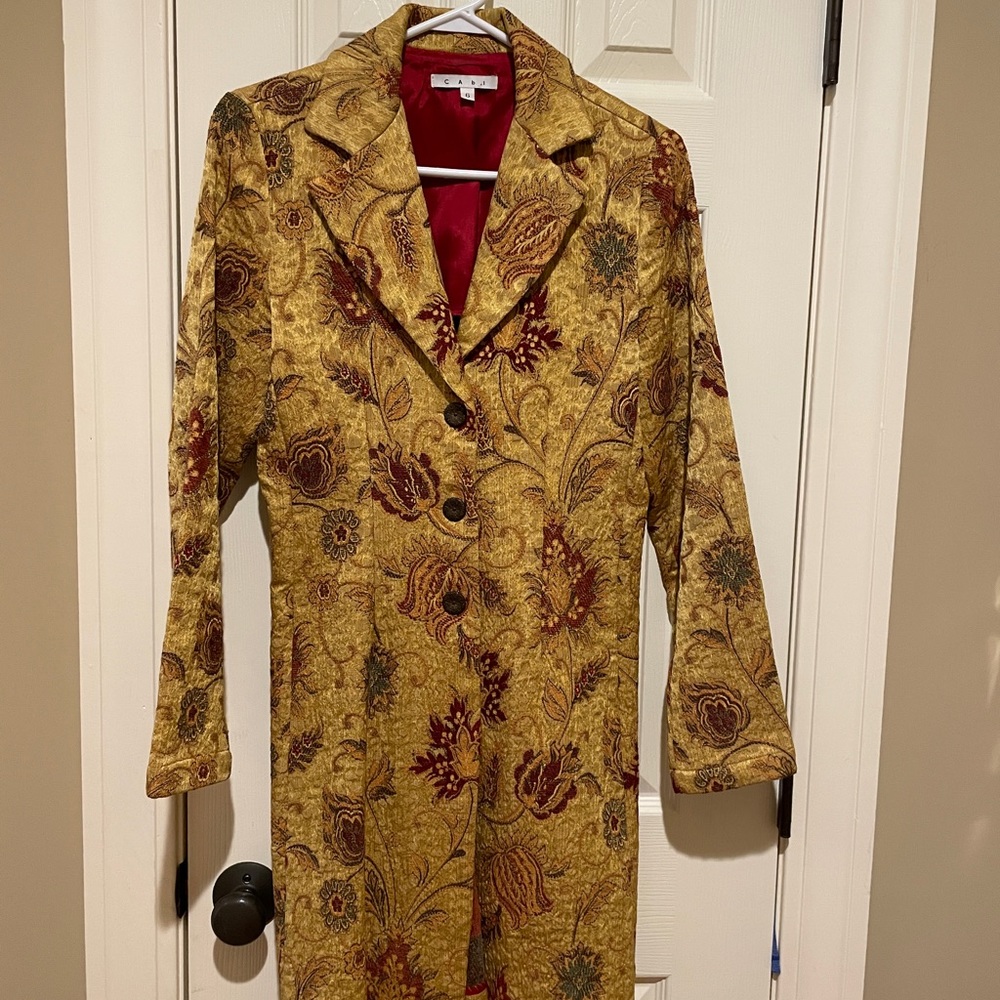 CABI vintage brocade coat